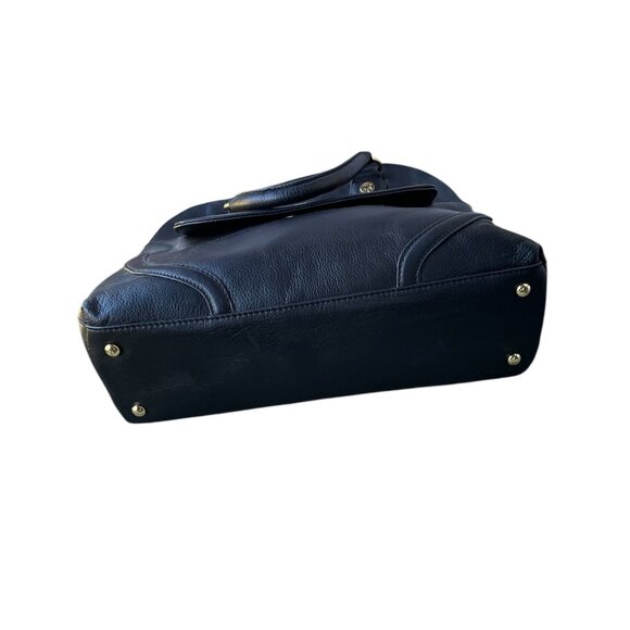 Beautiful Emma Fox Black/Animal Print Genuine Leather Satchel NWOT. - Picture 5 of 7